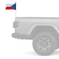 Czech Republic 12"x18" Forever Wave Flag for Jeep Wrangler JKU 4-Door 2007-2018