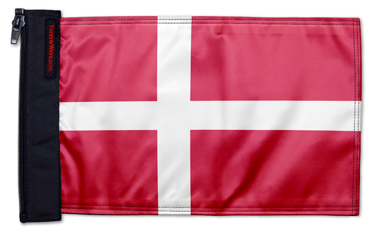 Denmark 12"x18" Forever Wave Flag