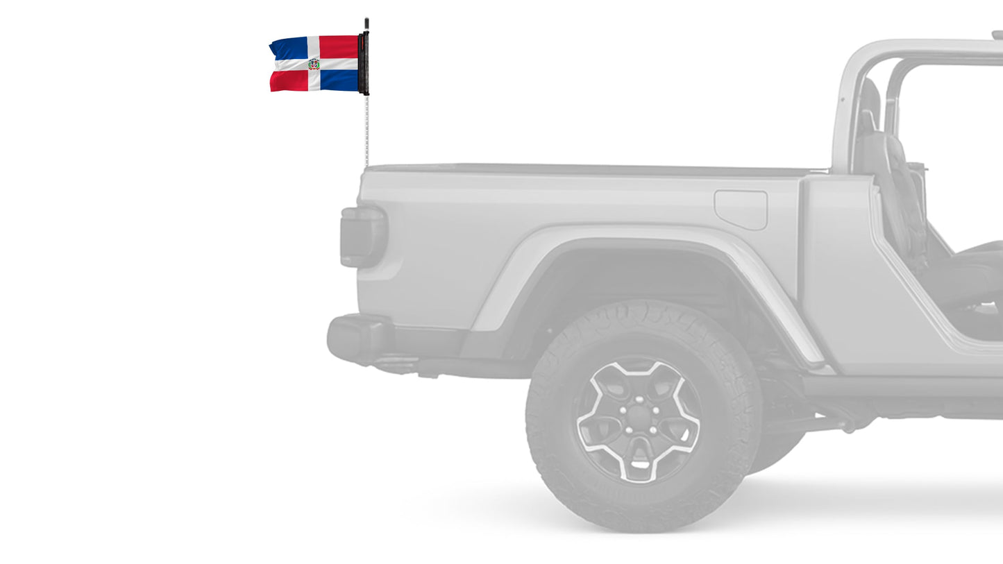 Dominican Republic 12"x18" Forever Wave Flag for Jeep Wrangler LJ 2003-2006