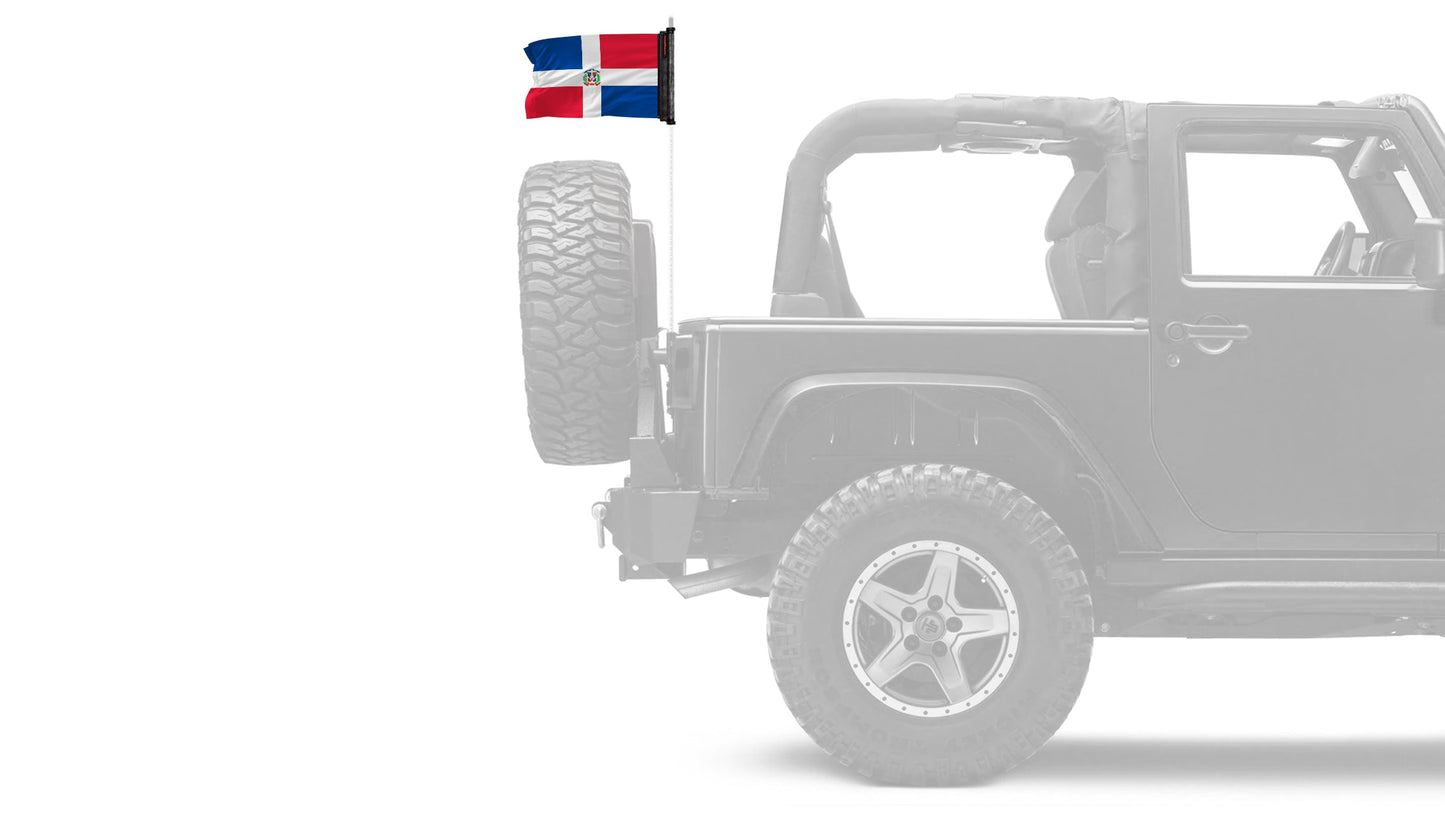 Dominican Republic 12"x18" Forever Wave Flag