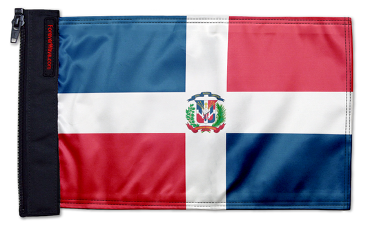 Dominican Republic 12"x18" Forever Wave Flag for Jeep Wrangler LJ 2003-2006