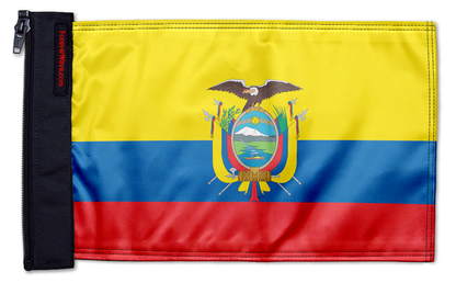 Ecuador 12"x18" Forever Wave Flag for Jeep Wrangler JKU 4-Door 2007-2018