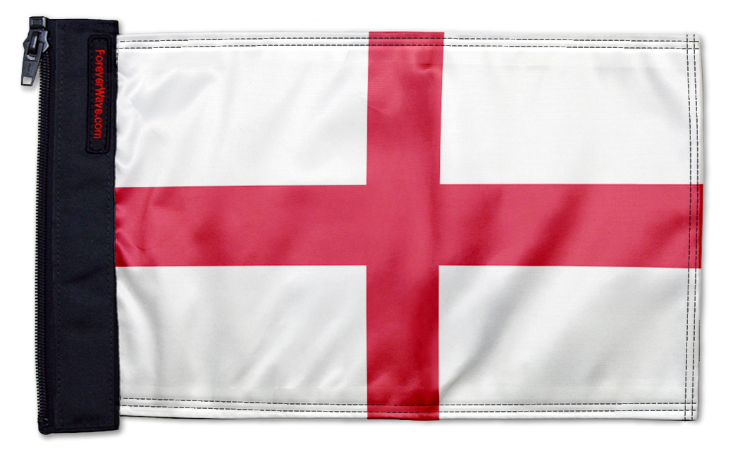 England 12"x18" Forever Wave Flag for Jeep Wrangler JLU 4-Door 2018-Present