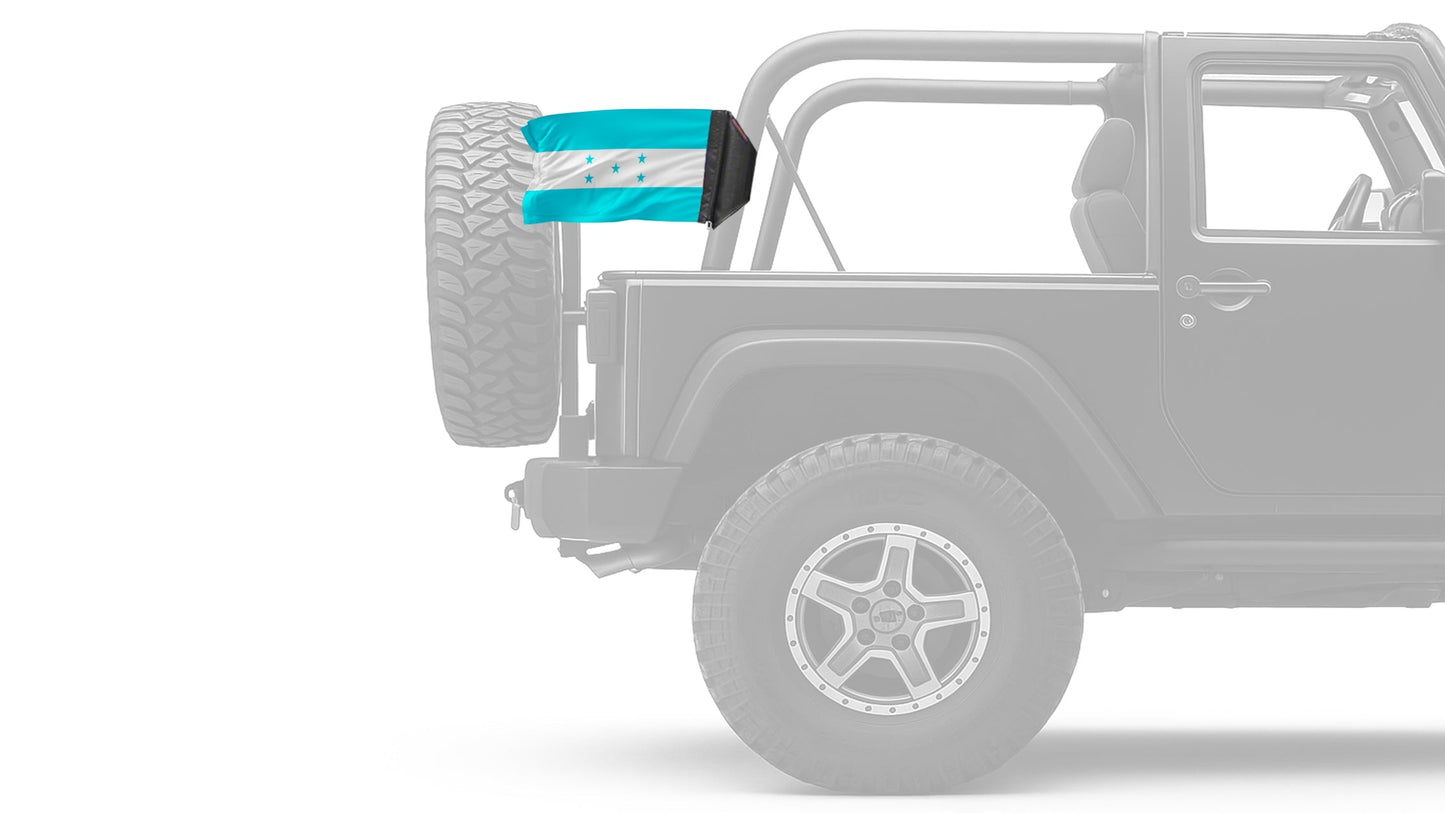 Honduras 12"x18" Forever Wave Flag for Jeep Wrangler TJ 1996-2006