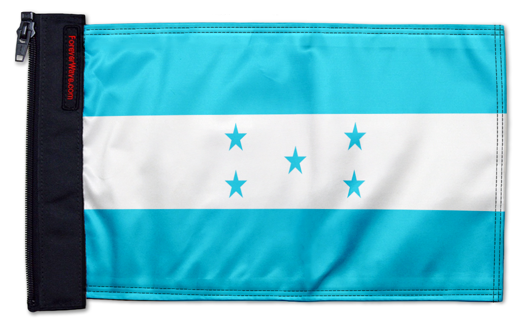 Honduras 12"x18" Forever Wave Flag for Jeep Wrangler TJ 1996-2006