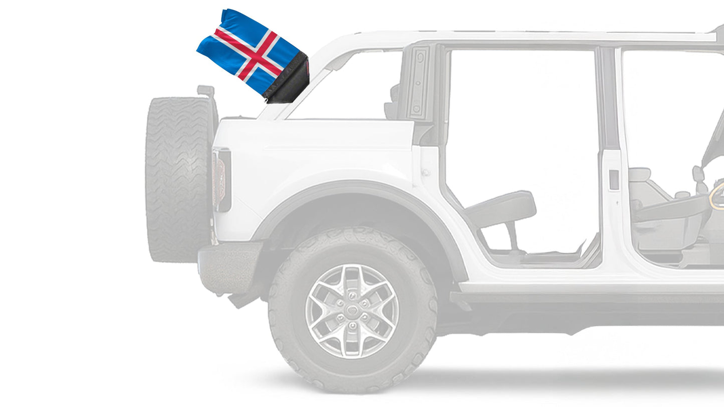 Iceland 12"x18" Forever Wave Flag for Bronco