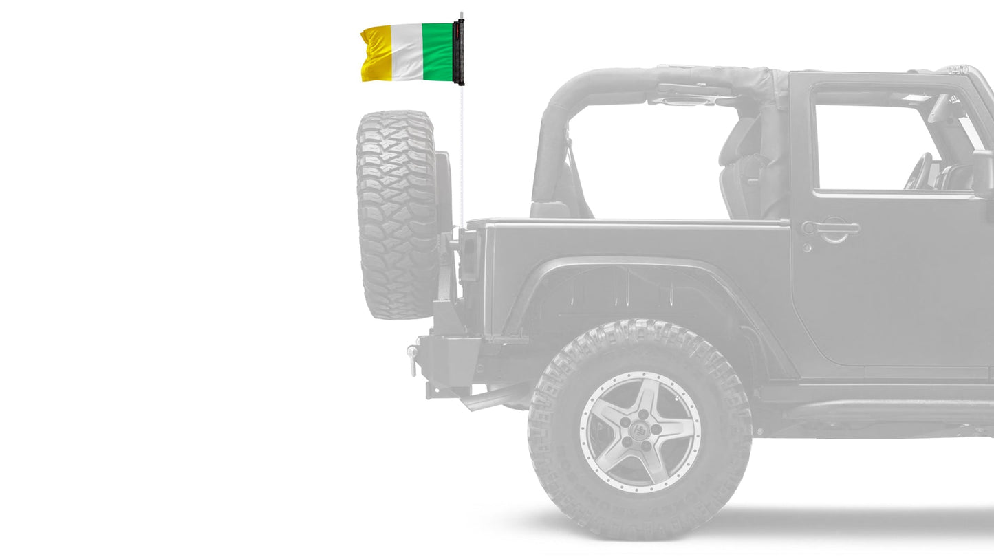 Ireland 12"x18" Forever Wave Flag for Jeep Wrangler LJ 2003-2006
