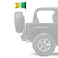 Ireland 12"x18" Forever Wave Flag for Jeep Wrangler JK 2-Door 2007-2018