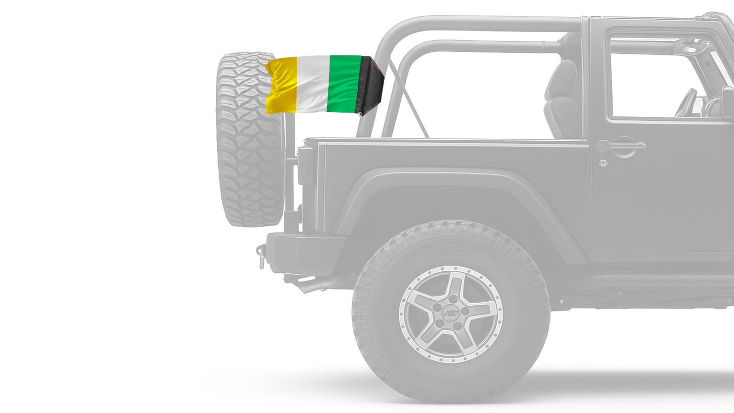 Ireland 12"x18" Forever Wave Flag for Jeep Wrangler TJ 1996-2006