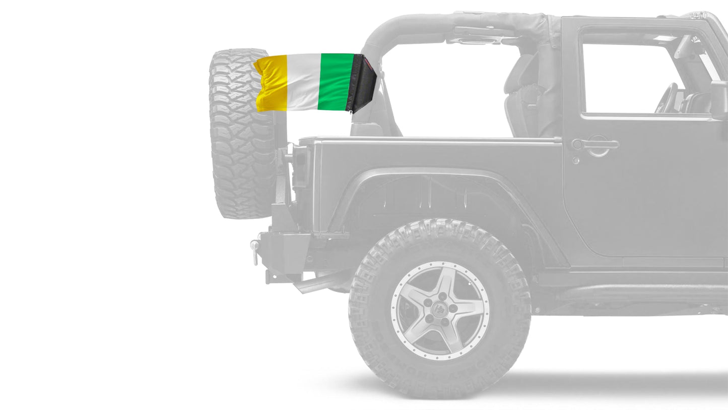 Ireland 12"x18" Forever Wave Flag for Jeep Wrangler LJ 2003-2006
