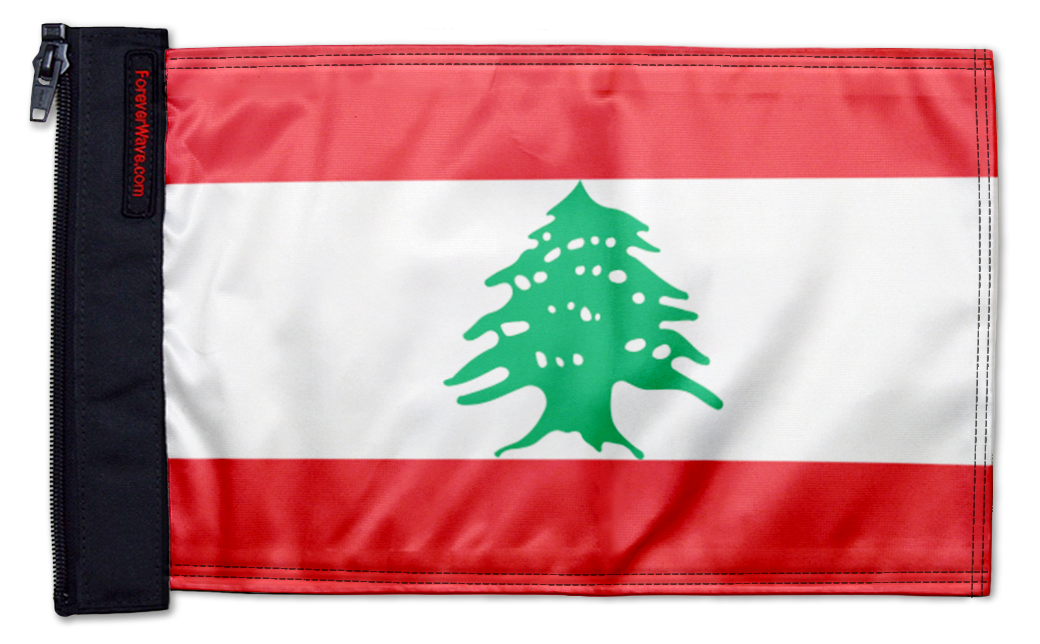 Lebanon 12"x18" Forever Wave Flag for Jeep Wrangler JL 2-Door 2018-Present