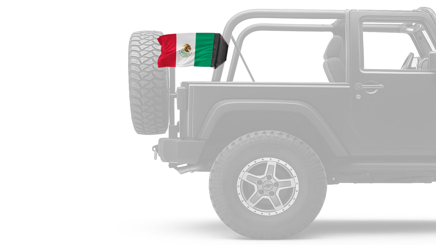 Mexico 12"x18" Forever Wave Flag for Jeep Wrangler YJ 1986-1995
