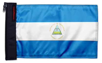 Nicaragua 12"x18" Forever Wave Flag for Jeep Wrangler CJ-7 and CJ-8 1976-1986