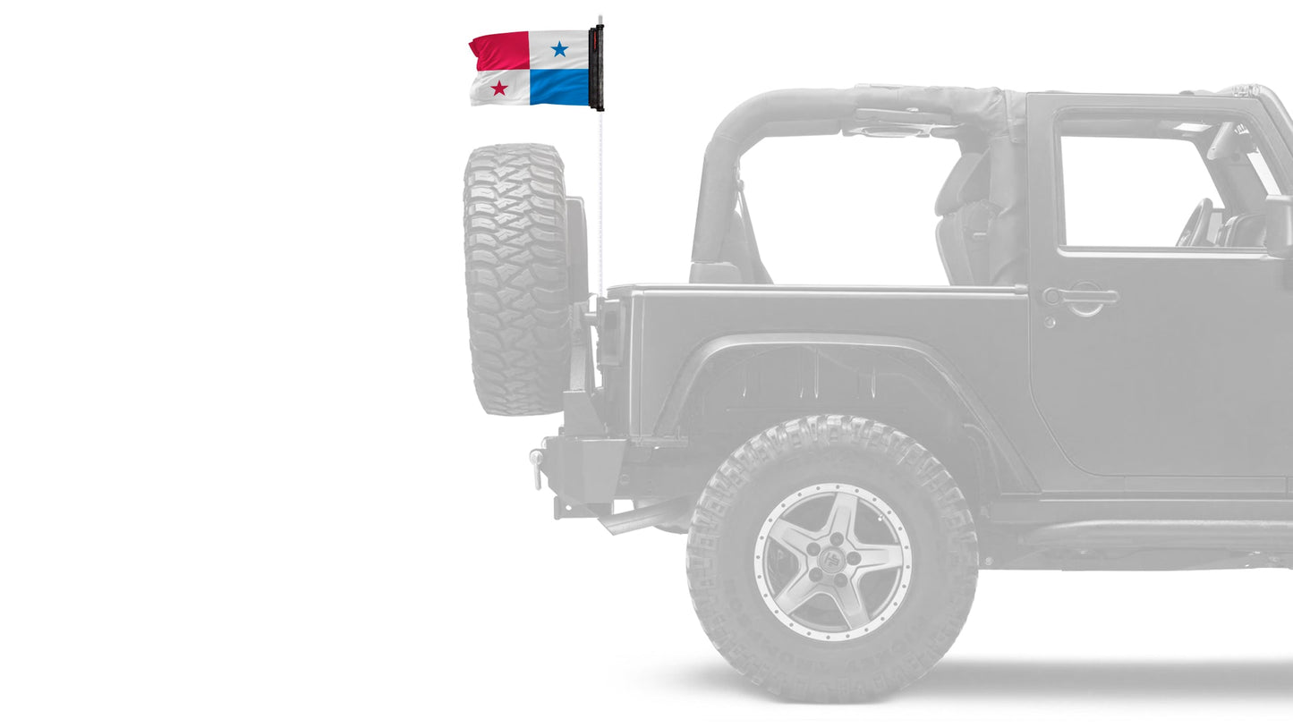 Panama 12"x18" Forever Wave Flag for Jeep Wrangler LJ 2003-2006