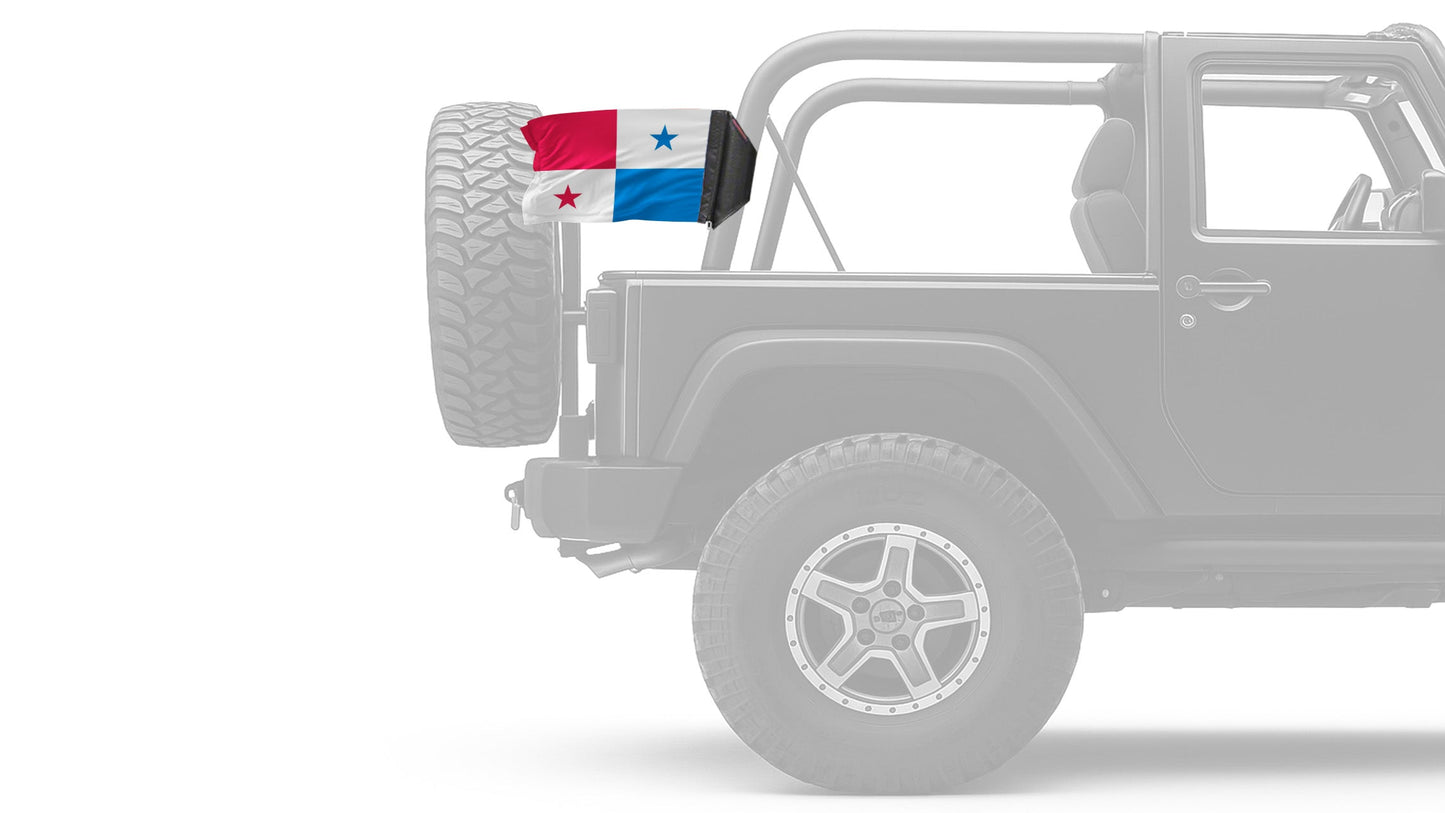 Panama 12"x18" Forever Wave Flag for Jeep Wrangler CJ-7 and CJ-8 1976-1986