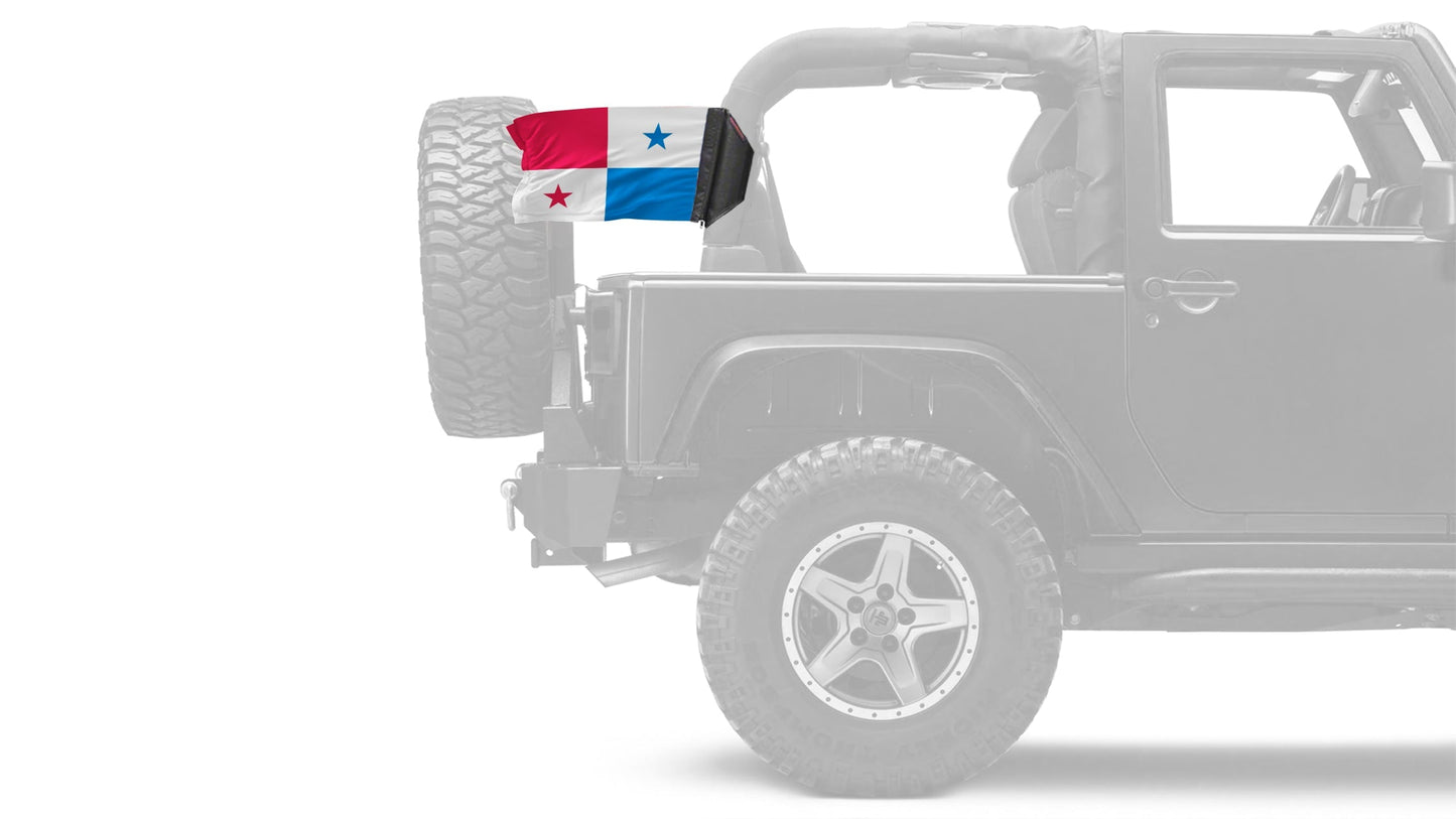 Panama 12"x18" Forever Wave Flag for Jeep Wrangler LJ 2003-2006