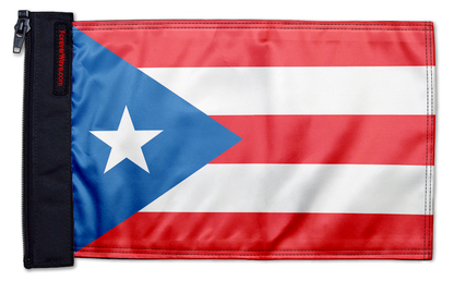 Puerto Rico 12"x18" Forever Wave Flag for Jeep Wrangler JK 2-Door 2007-2018