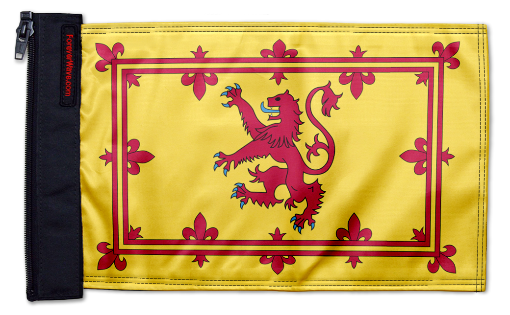 Scotland Lion Rampant 12"x18" Forever Wave Flag for Jeep Wrangler JKU 4-Door 2007-2018