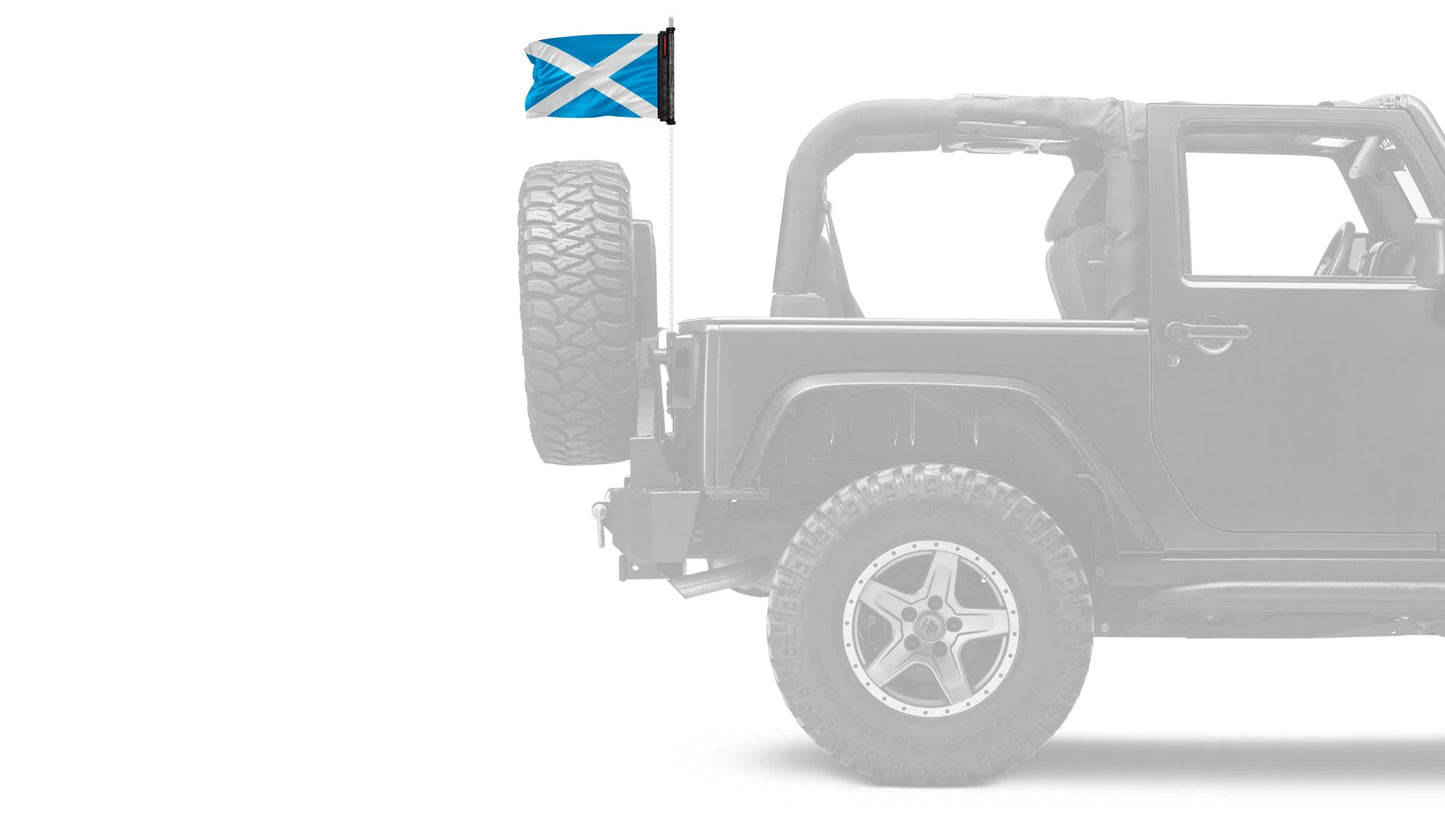 Scotland 12"x18" Forever Wave Flag for Jeep Wrangler YJ 1986-1995