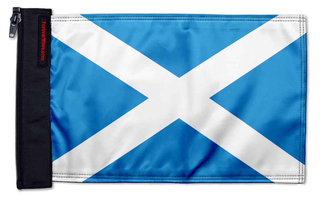 Scotland 12"x18" Forever Wave Flag for Golf Carts