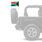 South Africa 12"x18" Forever Wave Flag for Jeep Wrangler TJ 1996-2006