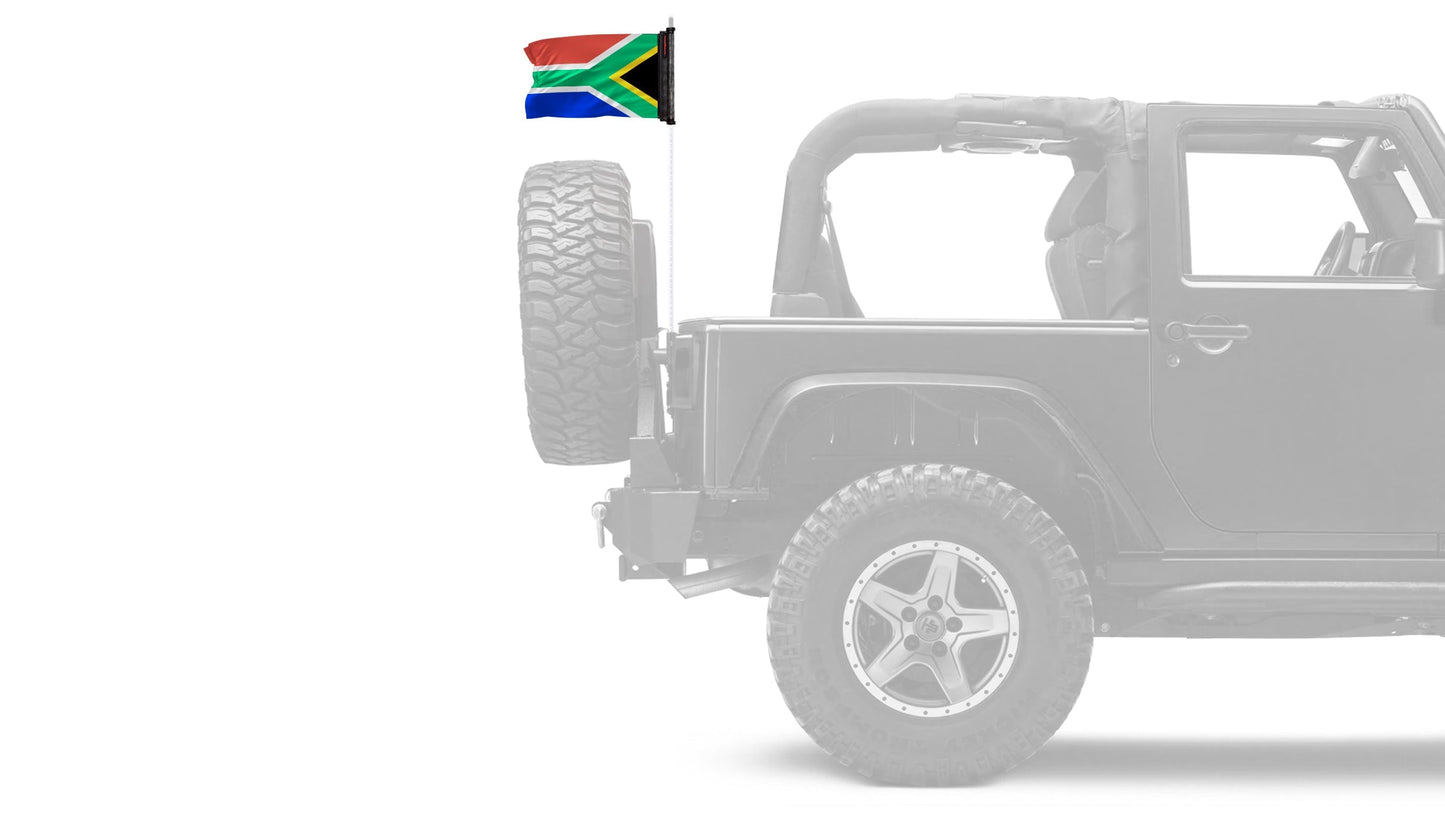 South Africa 12"x18" Forever Wave Flag for Jeep Wrangler LJ 2003-2006