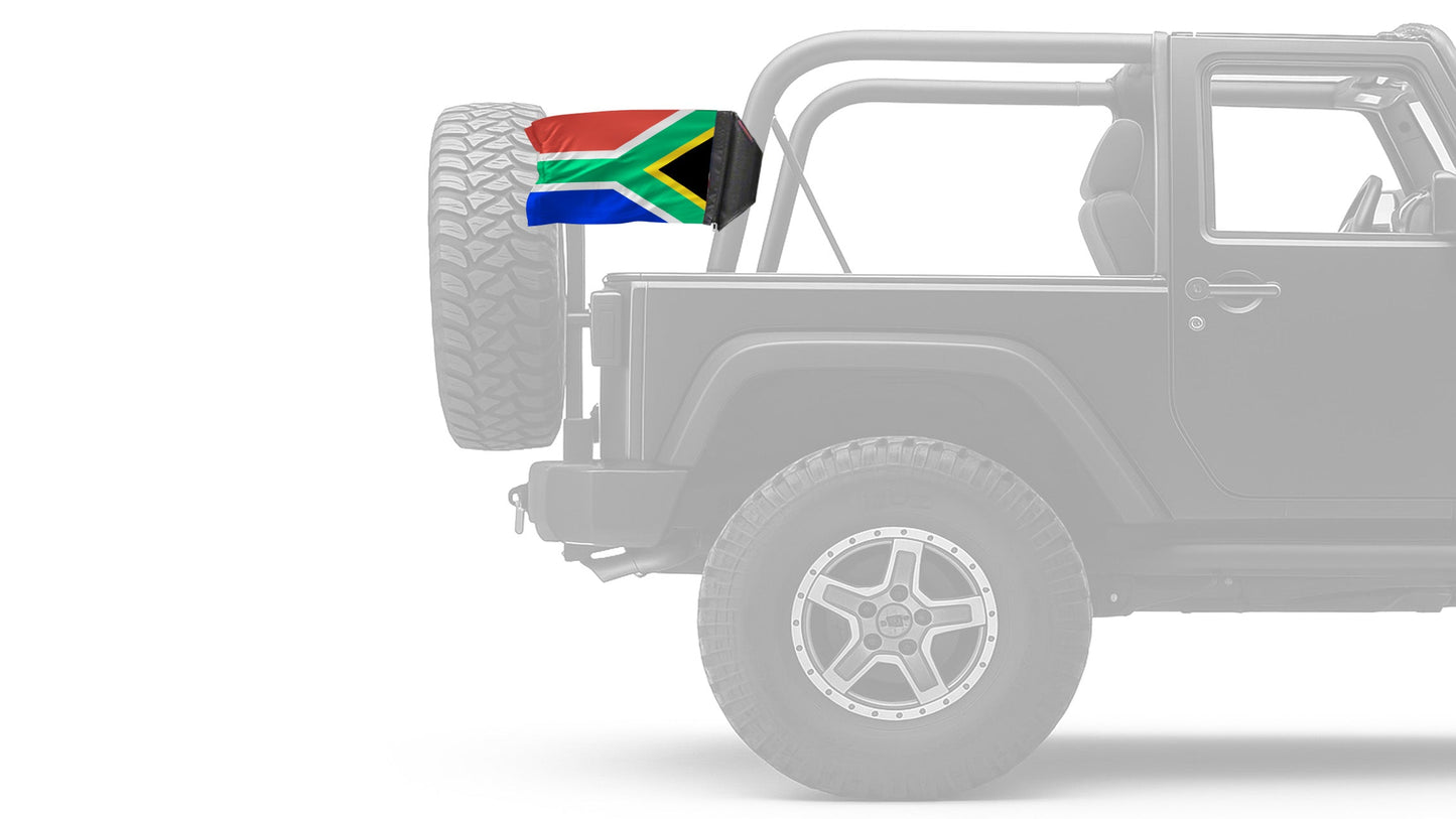 South Africa 12"x18" Forever Wave Flag for Jeep Wrangler YJ 1986-1995