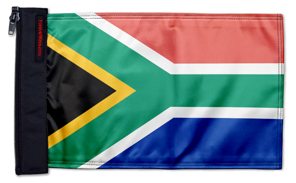 South Africa 12"x18" Forever Wave Flag for Jeep Wrangler JLU 4-Door 2018-Present