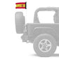Spain 12"x18" Forever Wave Flag for Jeep Wrangler JKU 4-Door 2007-2018