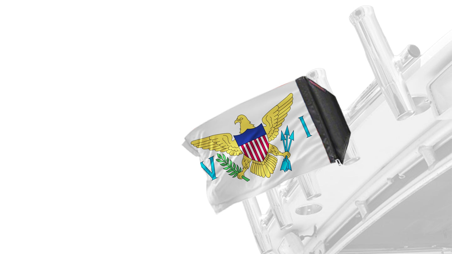 US Virgin Islands 12"x18" Forever Wave Flag for Boats