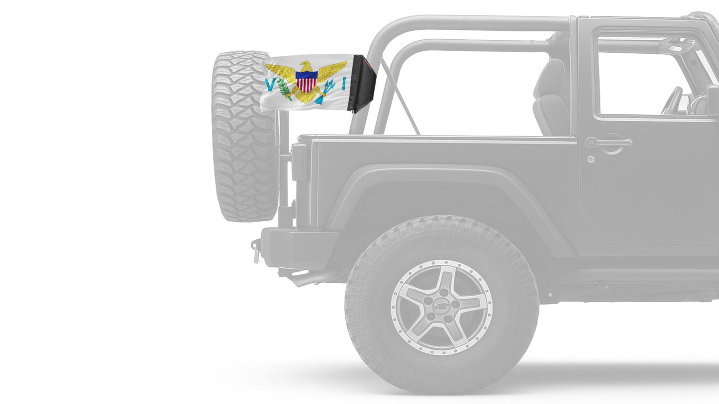 US Virgin Islands 12"x18" Forever Wave Flag for Jeep Wrangler YJ 1986-1995