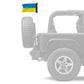 Ukraine 12"x18" Forever Wave Flag for Jeep Wrangler LJ 2003-2006