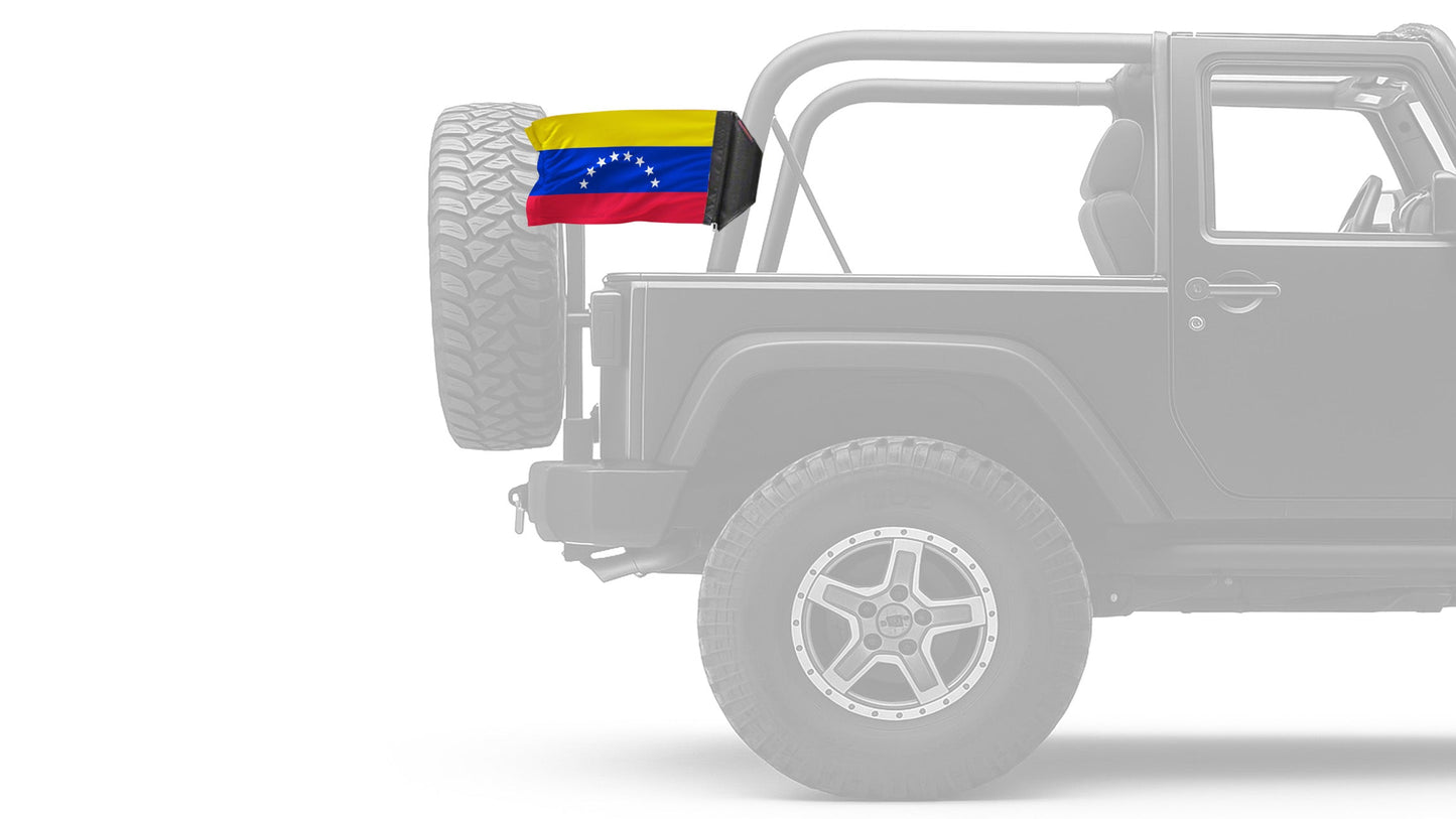 Venezuela 12"x18" Forever Wave Flag for Jeep Wrangler YJ 1986-1995