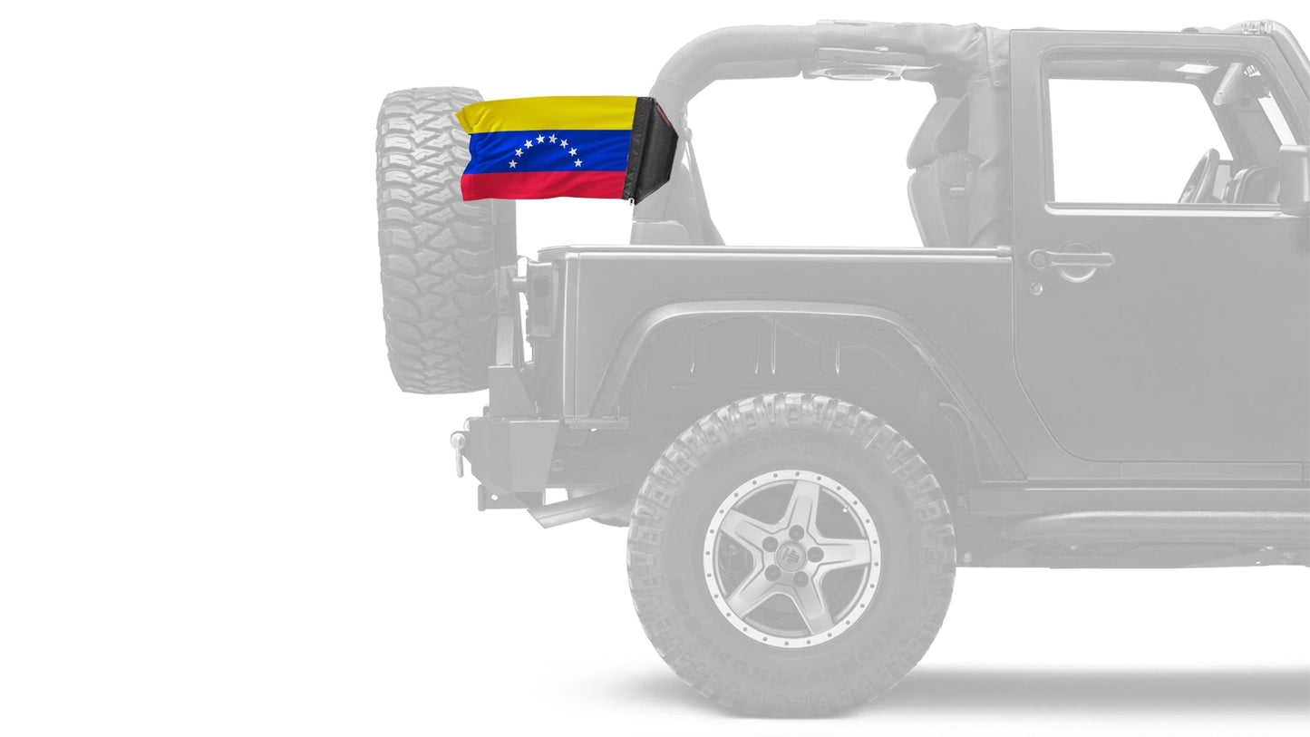 Venezuela 12"x18" Forever Wave Flag for Jeep Wrangler TJ 1996-2006