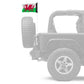 Wales 12"x18" Forever Wave Flag for Jeep Wrangler JKU 4-Door 2007-2018