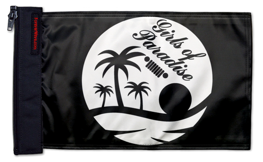 Girls Of Paradise 12"x18" Forever Wave Flag for Boats