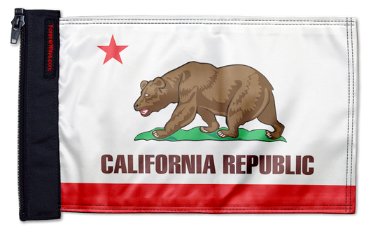 State Flag California 12"x18" Forever Wave Flag for Jeep Wrangler LJ 2003-2006