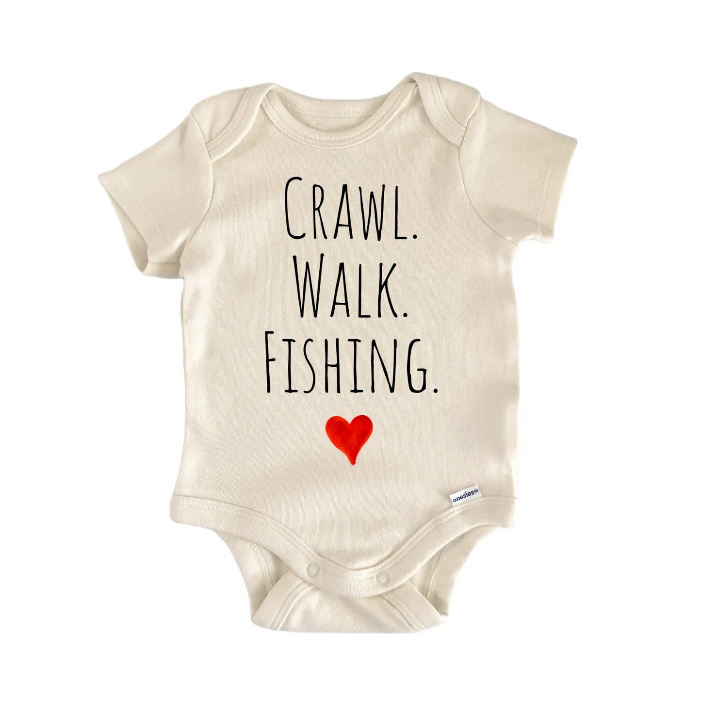 Crawl Walk Fishing Newborn Baby Onesie® Onesie®