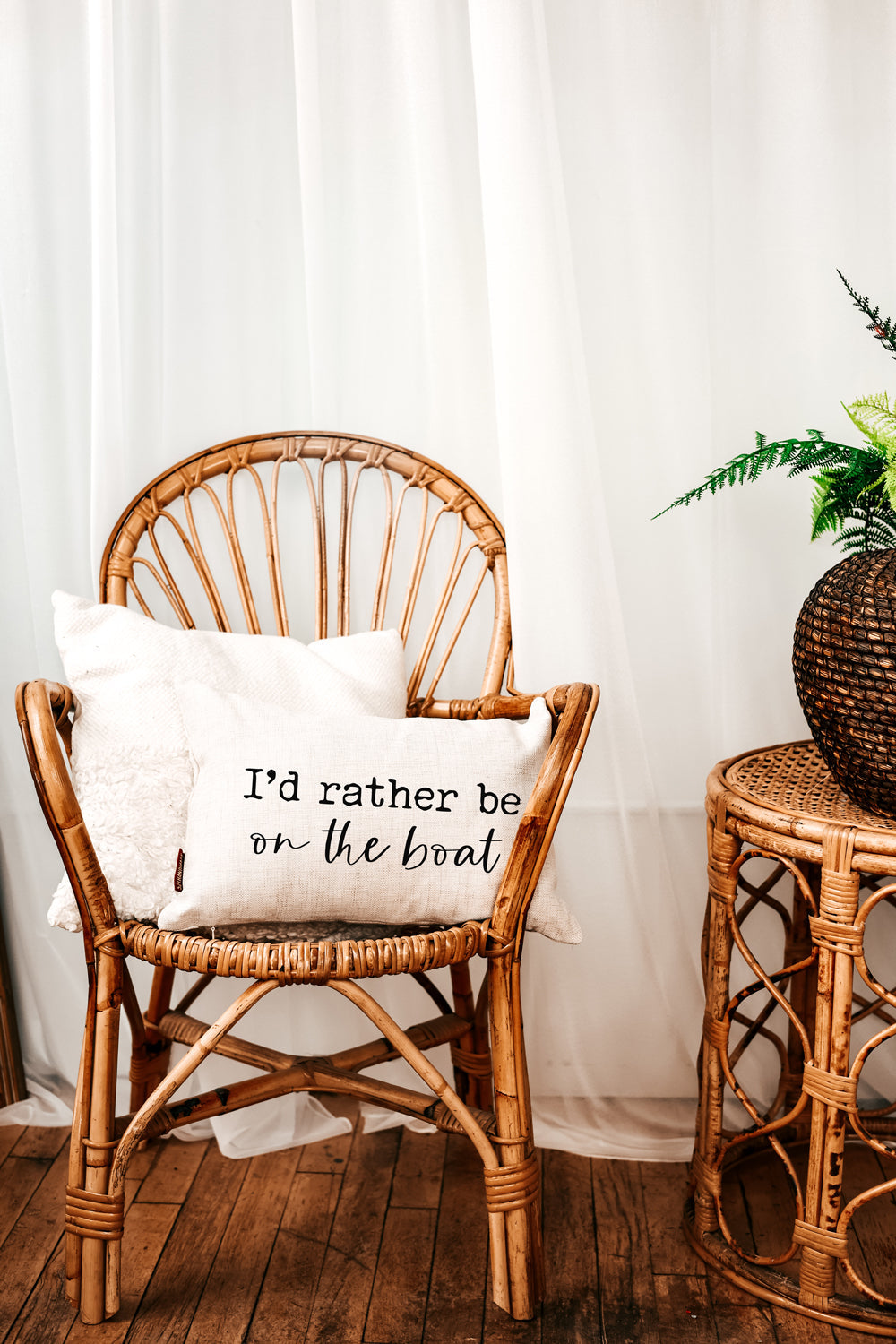 I'd Rather Be On The Boat Pillow