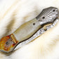 Handmade Damascus Folding Knife – Bone Handle, 3" Blade