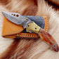 Custom Handmade Damascus Steel Pocket Knife - 3" Blade