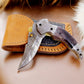Custom Handmade Damascus Steel Pocket Knife – 3" Blade
