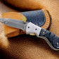 Handmade Damascus Pocket Knife – Sheep Horn Handle