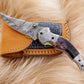Custom Handmade Damascus Steel Pocket Knife – 3" Blade