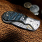 Handmade Damascus Pocket Knife – Sheep Horn Handle