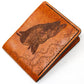 Handcrafted Snook Leather Bill Fold Wallet - Made to Order in USA