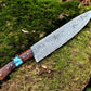 Custom Handmade Damascus Hunting Knife – 13" with Rosewood Handle