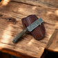 Handmade Damascus Bull Cutter Knife with Walnut Handle