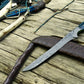 Custom Handmade Damascus Fillet Knife – 12.5” with Leather Sheath
