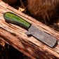 Handmade Bull Cutter Knife – Damascus Steel & Exotic Wood